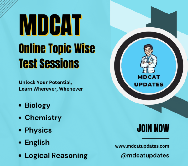 Topic Wise MDCAT Test Session & Past Papers MCQs